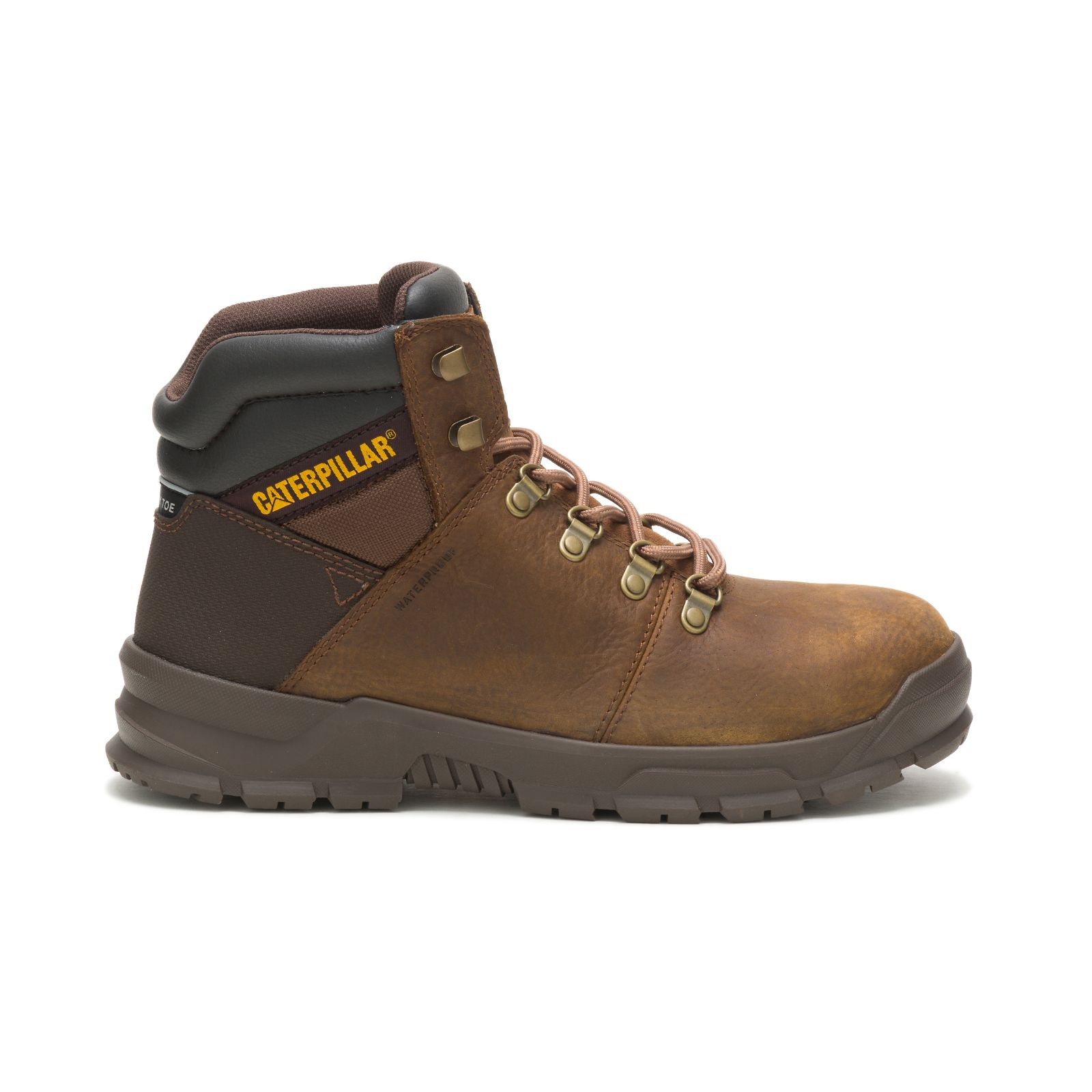 Caterpillar Charge Waterproof Alloy Toe - Mens Work Boots - Brown - NZ (745AXRGSN)